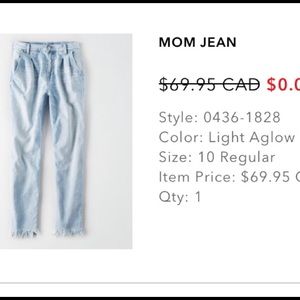 American Eagle mom jeans